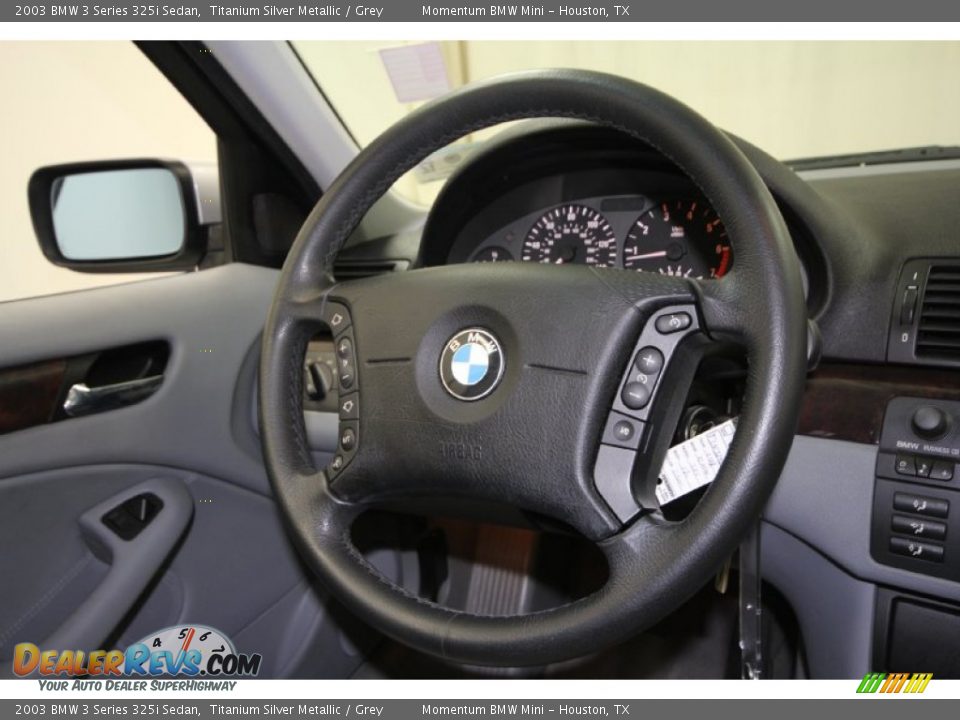 2003 BMW 3 Series 325i Sedan Titanium Silver Metallic / Grey Photo #31