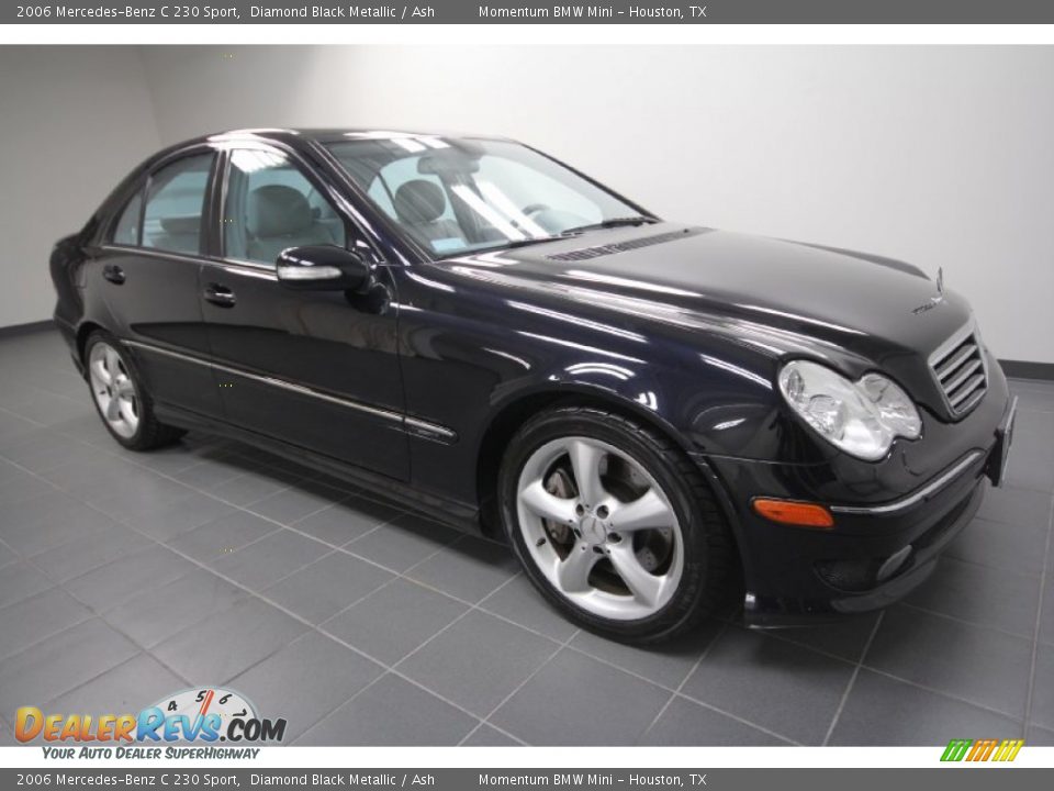 2006 Mercedes-Benz C 230 Sport Diamond Black Metallic / Ash Photo #8