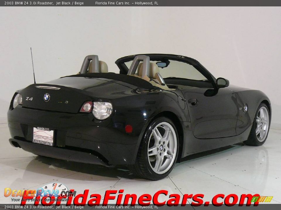 2003 BMW Z4 3.0i Roadster Jet Black / Beige Photo #2