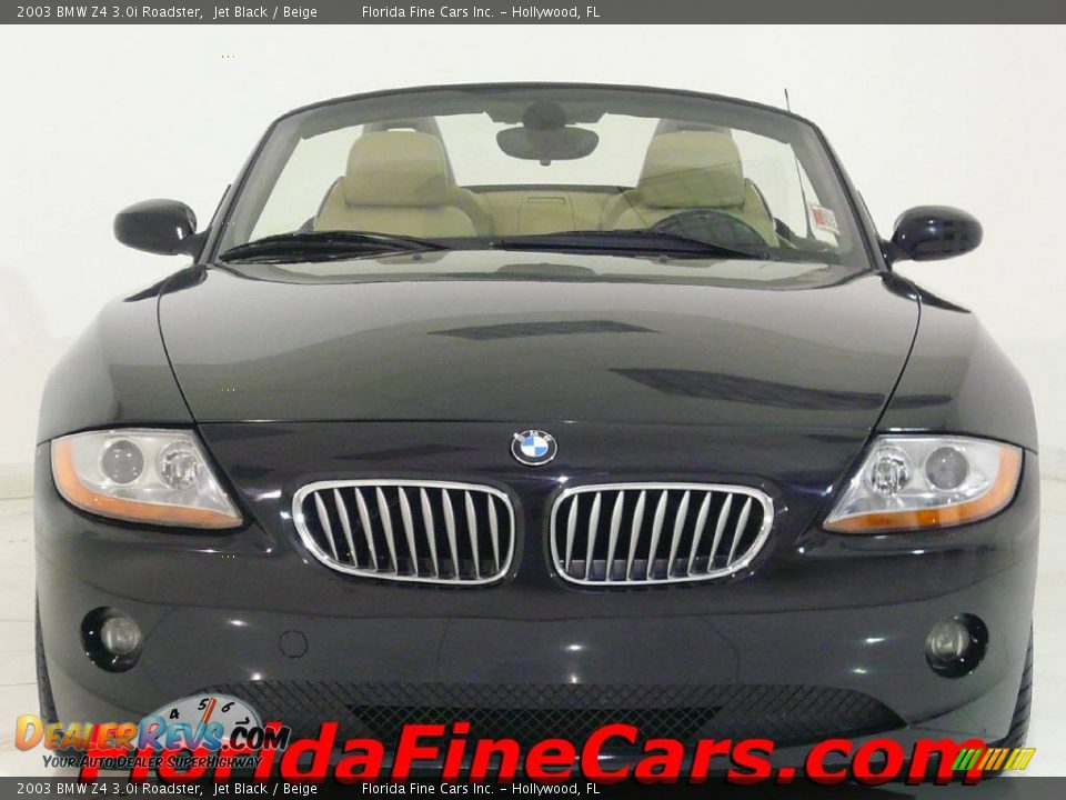2003 BMW Z4 3.0i Roadster Jet Black / Beige Photo #5