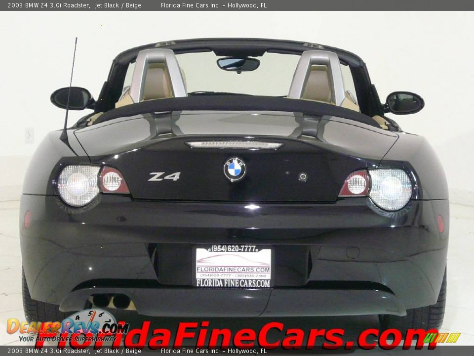 2003 BMW Z4 3.0i Roadster Jet Black / Beige Photo #6