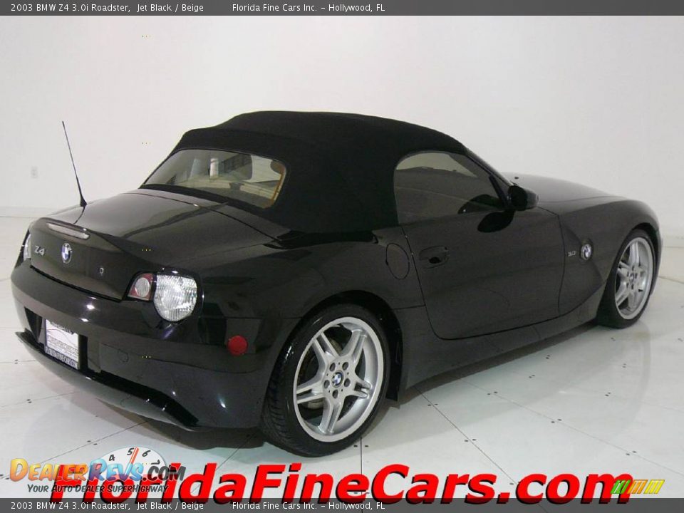 2003 BMW Z4 3.0i Roadster Jet Black / Beige Photo #9