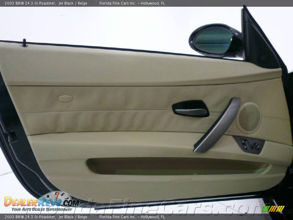 2003 BMW Z4 3.0i Roadster Jet Black / Beige Photo #12
