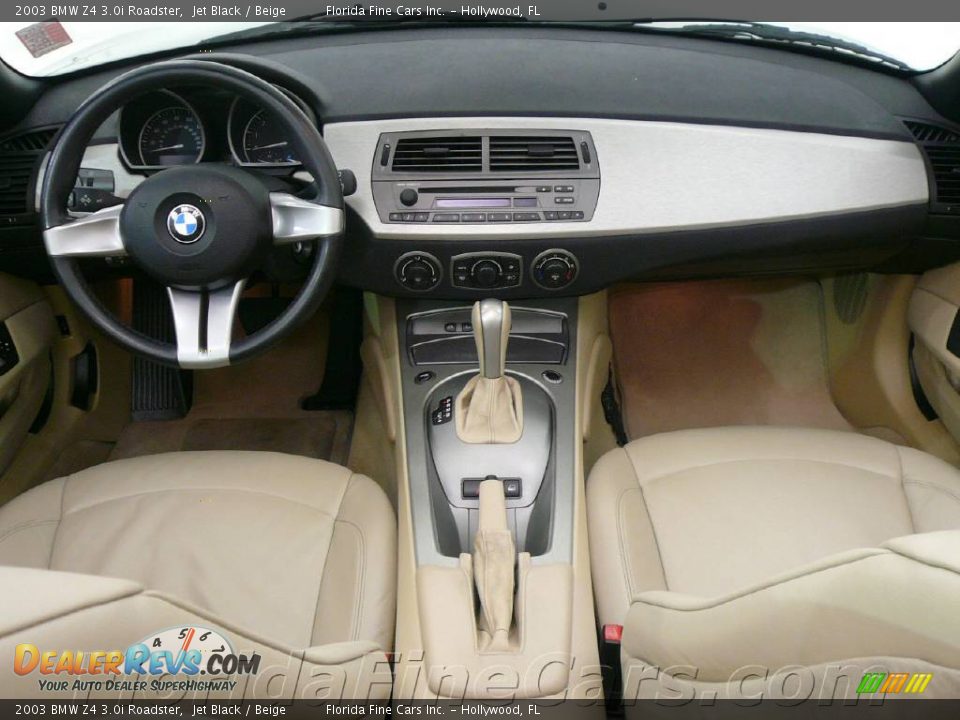 2003 BMW Z4 3.0i Roadster Jet Black / Beige Photo #15