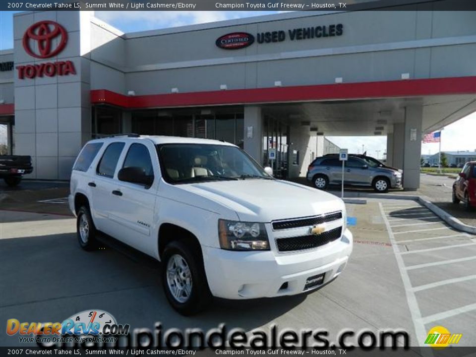 2007 Chevrolet Tahoe LS Summit White / Light Cashmere/Ebony Photo #1