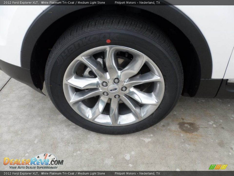2012 Ford Explorer XLT White Platinum Tri-Coat / Medium Light Stone Photo #11