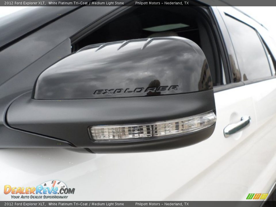 2012 Ford Explorer XLT White Platinum Tri-Coat / Medium Light Stone Photo #12