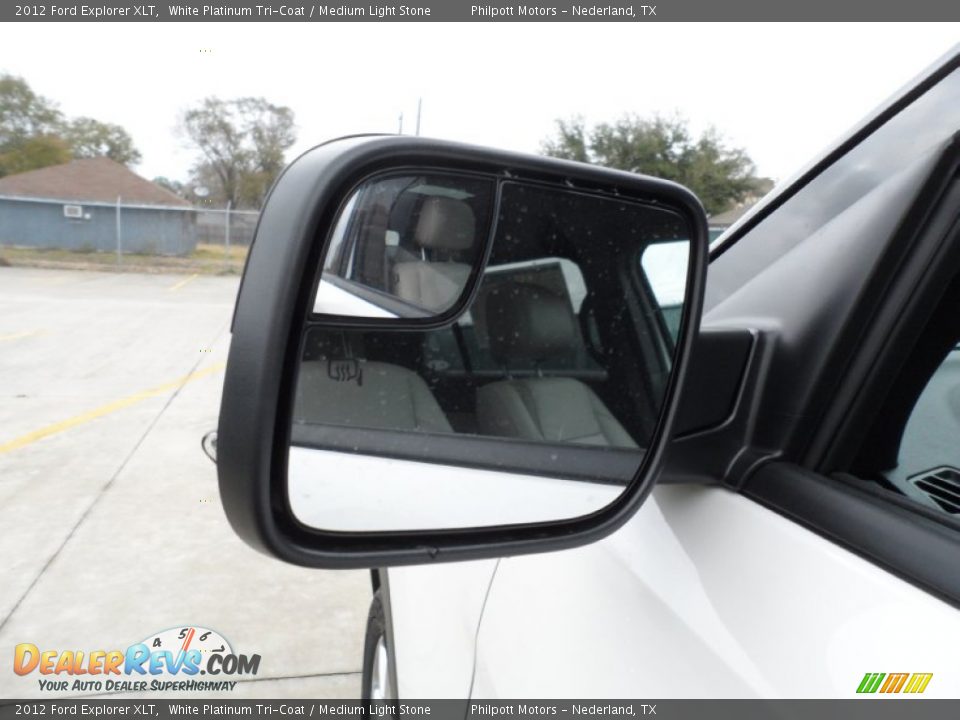 2012 Ford Explorer XLT White Platinum Tri-Coat / Medium Light Stone Photo #13