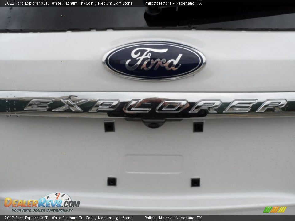 2012 Ford Explorer XLT White Platinum Tri-Coat / Medium Light Stone Photo #15