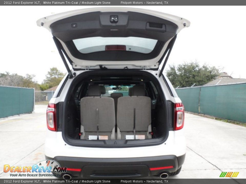 2012 Ford Explorer XLT White Platinum Tri-Coat / Medium Light Stone Photo #19