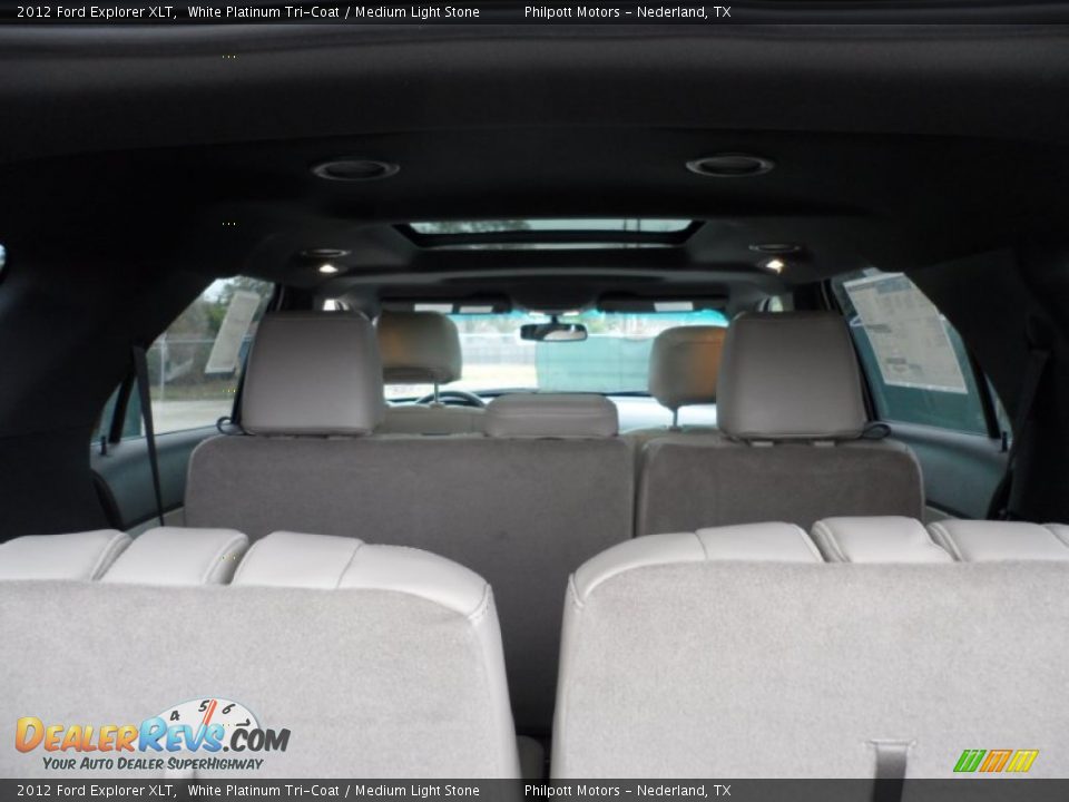 2012 Ford Explorer XLT White Platinum Tri-Coat / Medium Light Stone Photo #21