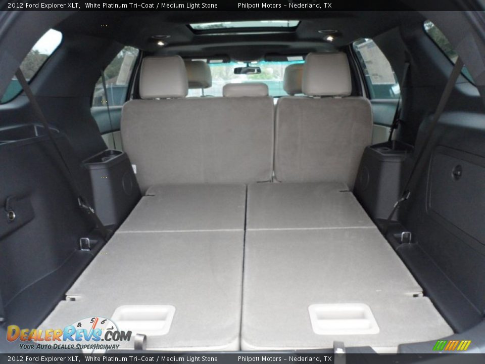 2012 Ford Explorer XLT White Platinum Tri-Coat / Medium Light Stone Photo #22
