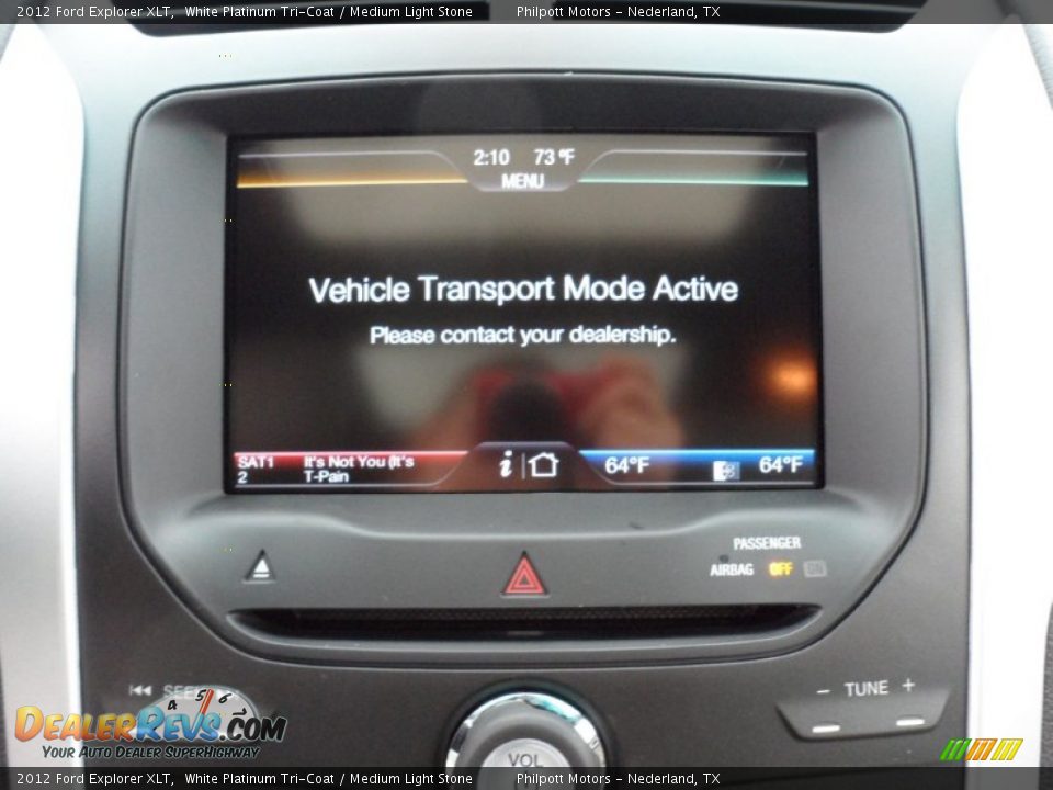 2012 Ford Explorer XLT White Platinum Tri-Coat / Medium Light Stone Photo #33