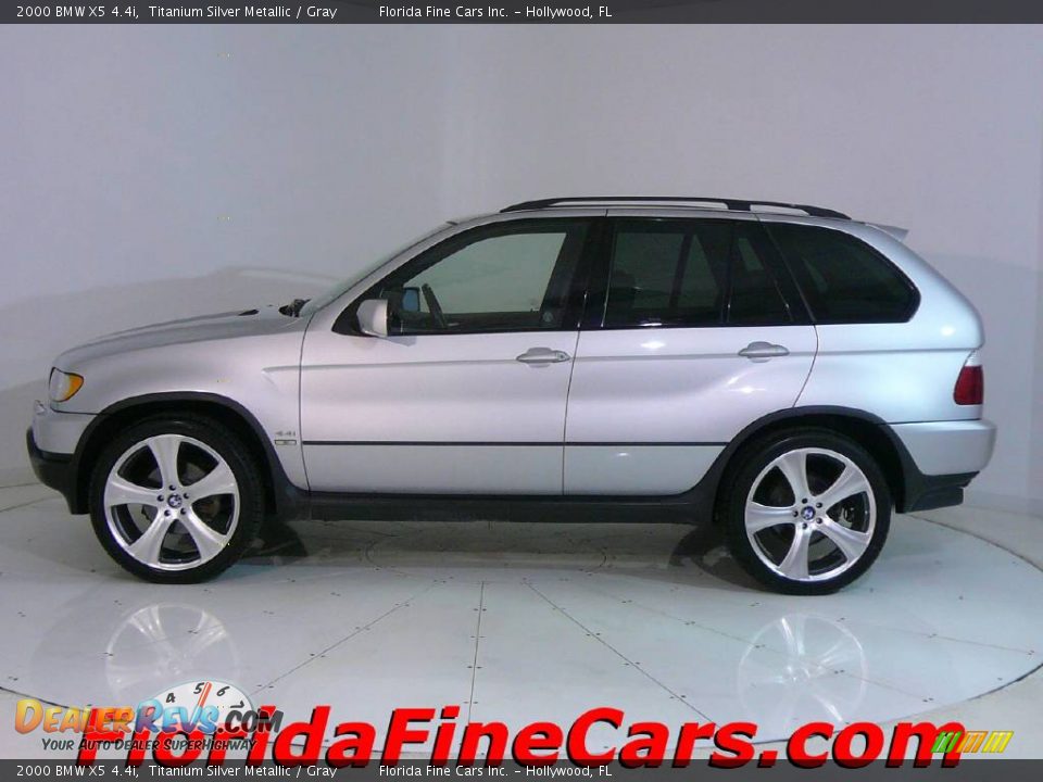 2000 BMW X5 4.4i Titanium Silver Metallic / Gray Photo #3