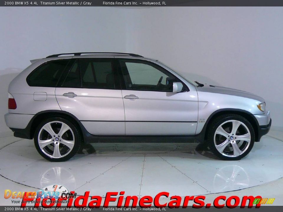 2000 BMW X5 4.4i Titanium Silver Metallic / Gray Photo #4