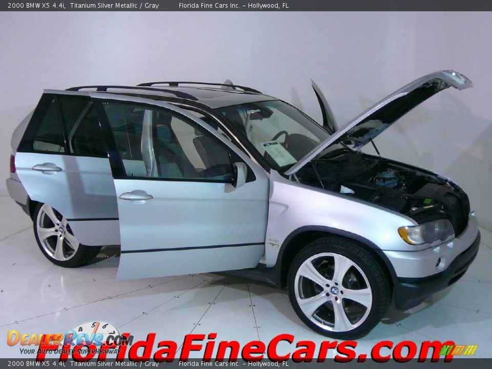 2000 BMW X5 4.4i Titanium Silver Metallic / Gray Photo #5