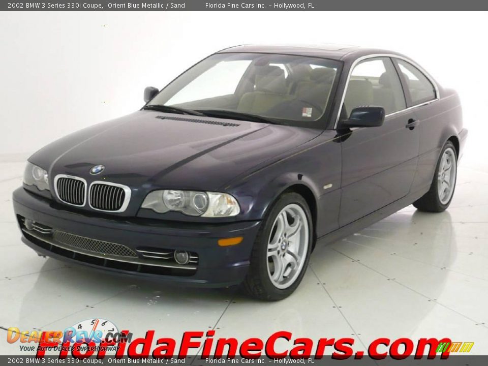 2002 BMW 3 Series 330i Coupe Orient Blue Metallic / Sand Photo #1