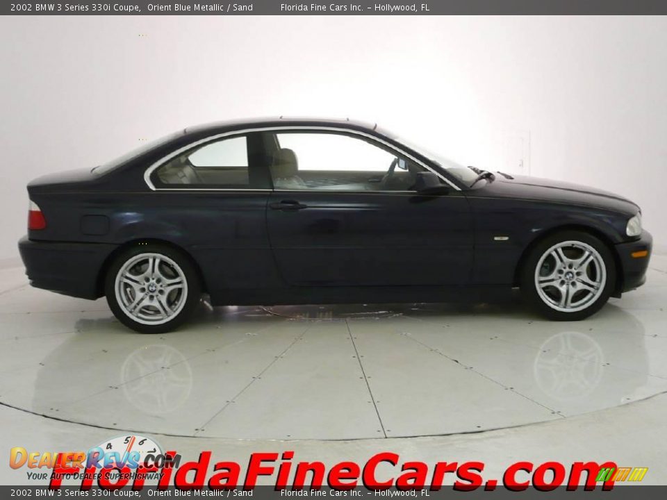 2002 BMW 3 Series 330i Coupe Orient Blue Metallic / Sand Photo #4