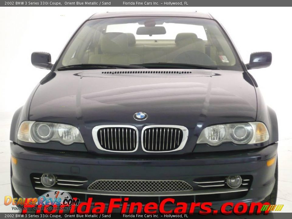 2002 BMW 3 Series 330i Coupe Orient Blue Metallic / Sand Photo #5