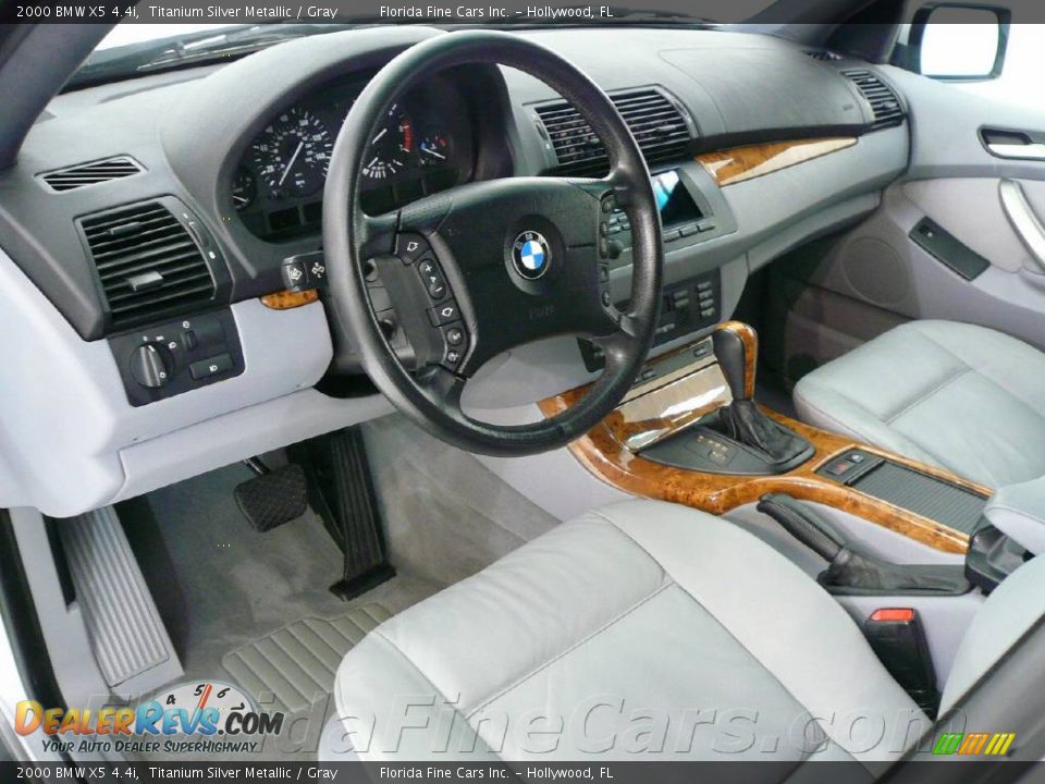 2000 BMW X5 4.4i Titanium Silver Metallic / Gray Photo #12