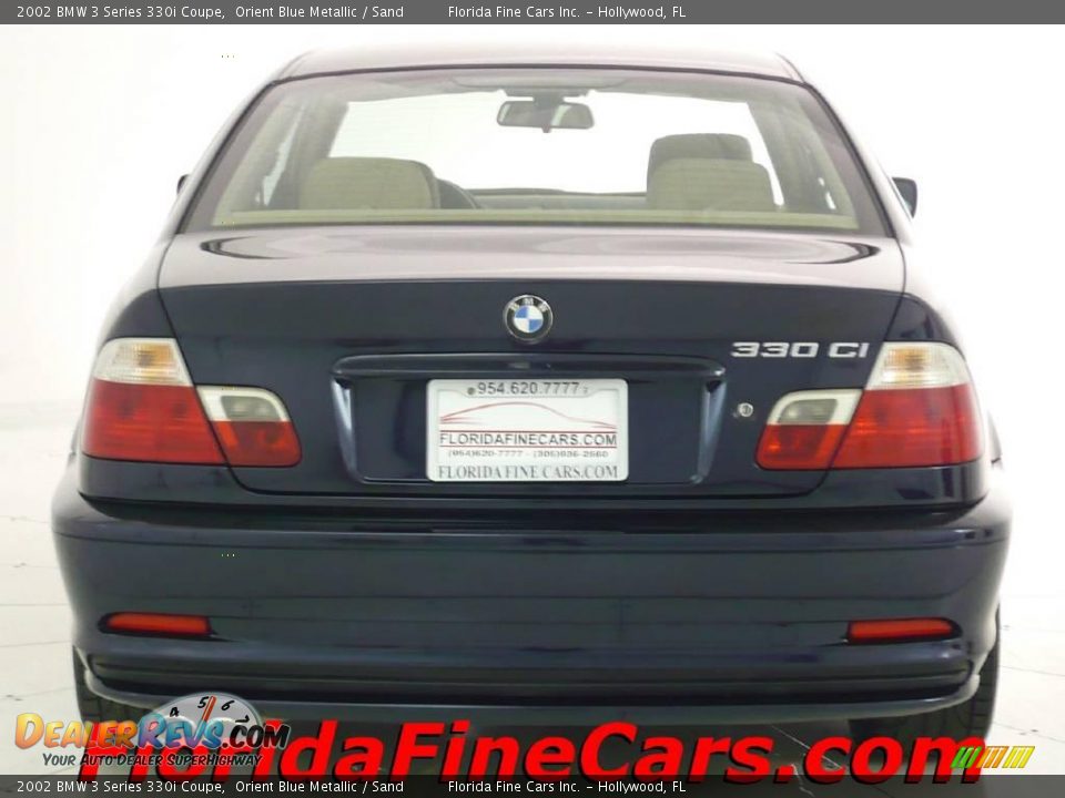 2002 BMW 3 Series 330i Coupe Orient Blue Metallic / Sand Photo #6