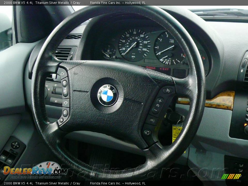 2000 BMW X5 4.4i Titanium Silver Metallic / Gray Photo #16