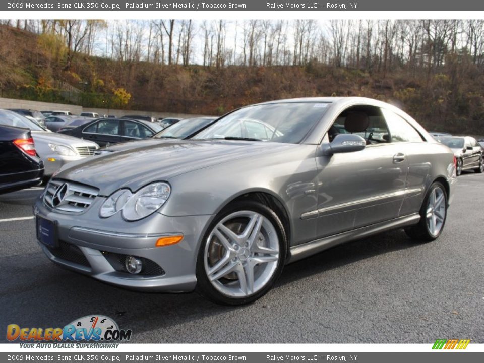 2009 Mercedes-Benz CLK 350 Coupe Palladium Silver Metallic / Tobacco Brown Photo #1