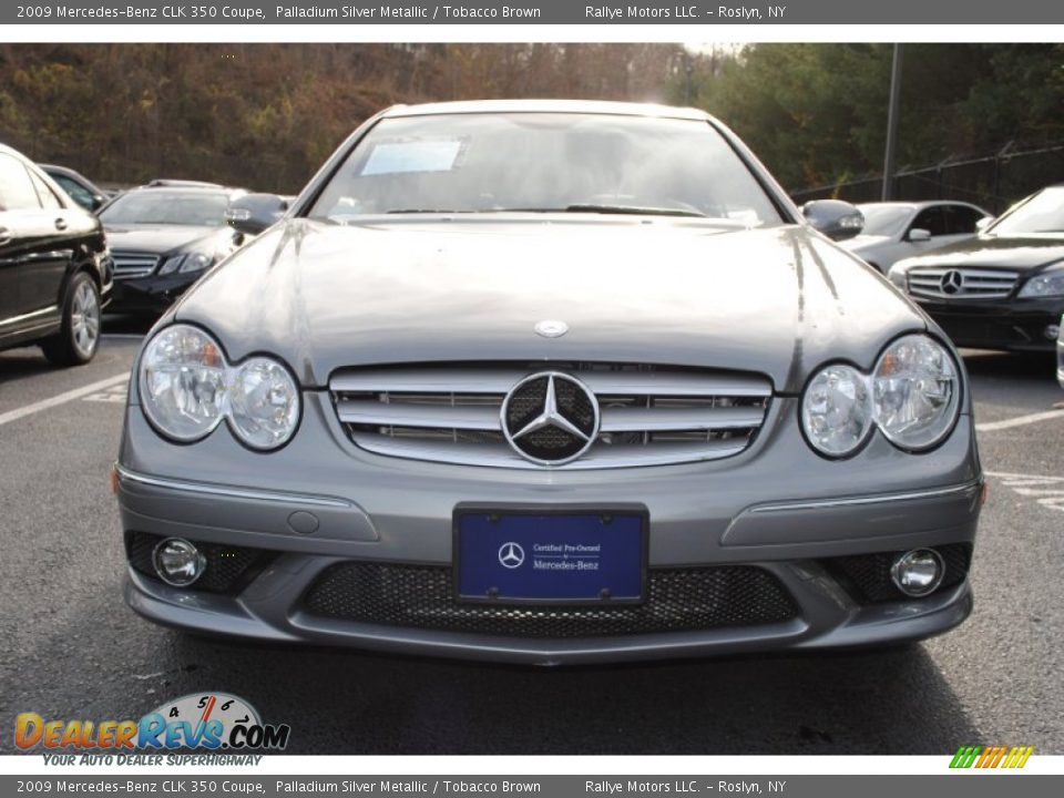 2009 Mercedes-Benz CLK 350 Coupe Palladium Silver Metallic / Tobacco Brown Photo #2