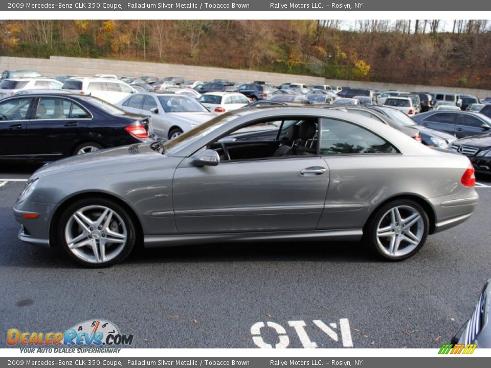 2009 Mercedes-Benz CLK 350 Coupe Palladium Silver Metallic / Tobacco Brown Photo #3