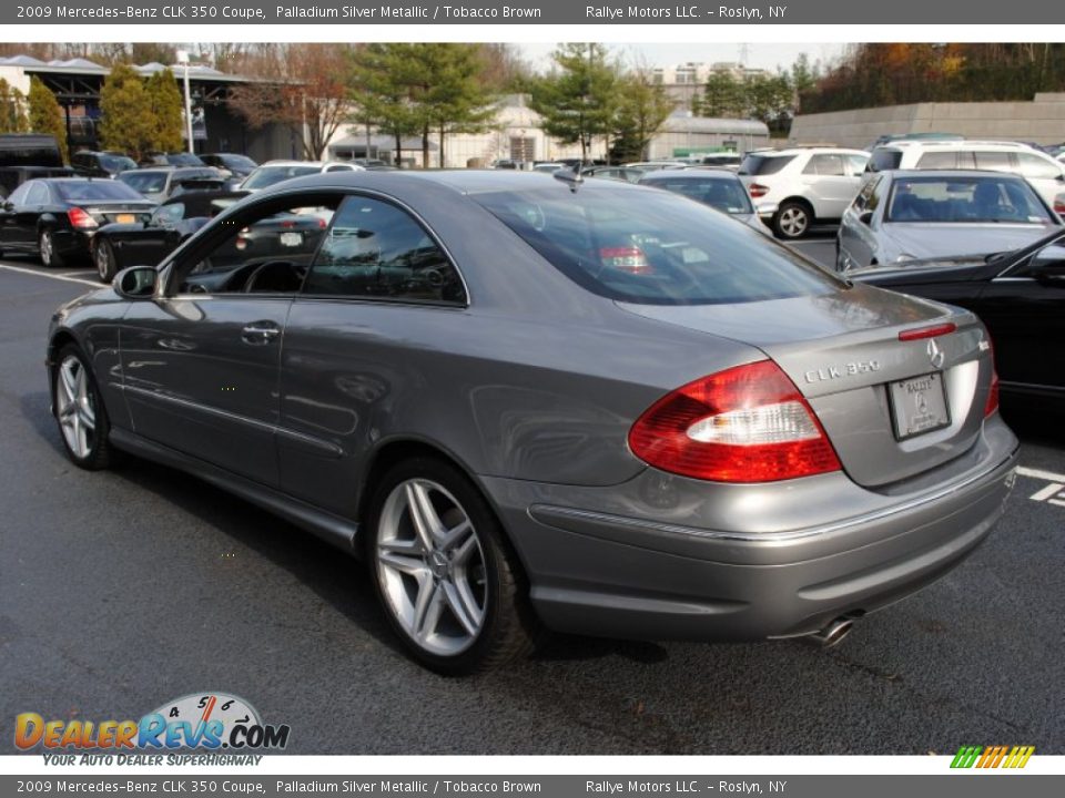 2009 Mercedes-Benz CLK 350 Coupe Palladium Silver Metallic / Tobacco Brown Photo #4