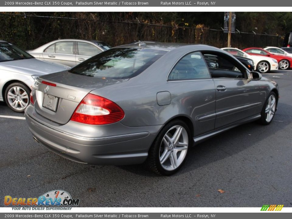 2009 Mercedes-Benz CLK 350 Coupe Palladium Silver Metallic / Tobacco Brown Photo #6