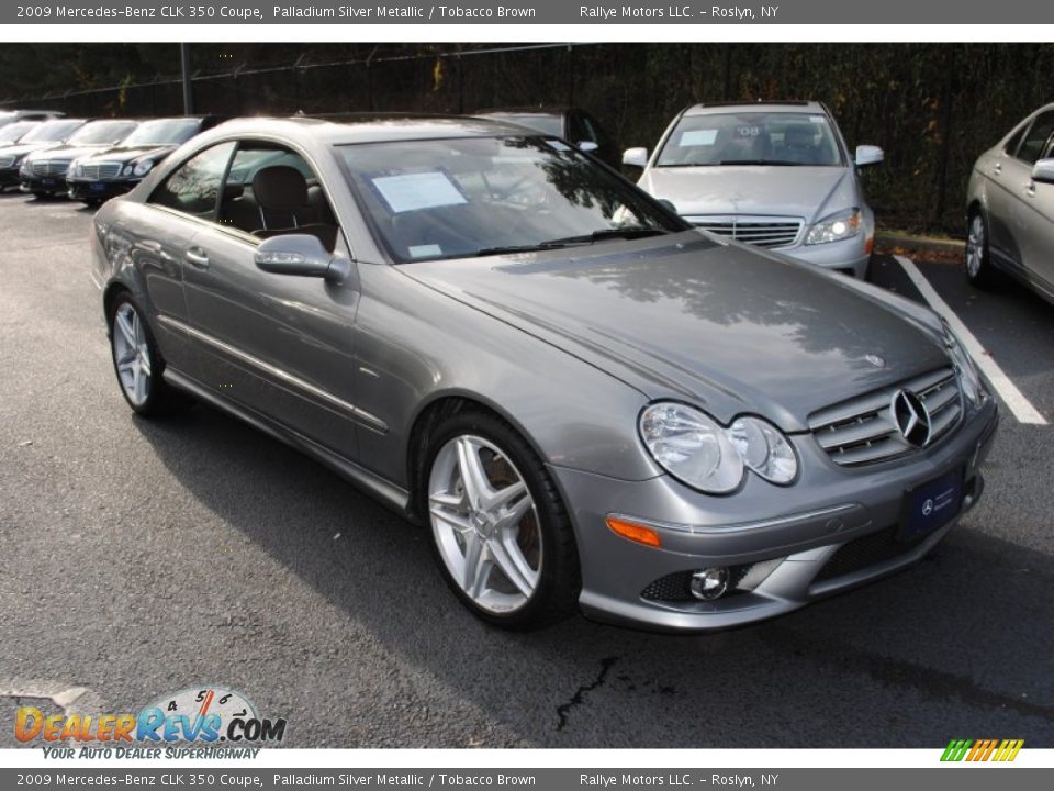 2009 Mercedes-Benz CLK 350 Coupe Palladium Silver Metallic / Tobacco Brown Photo #7