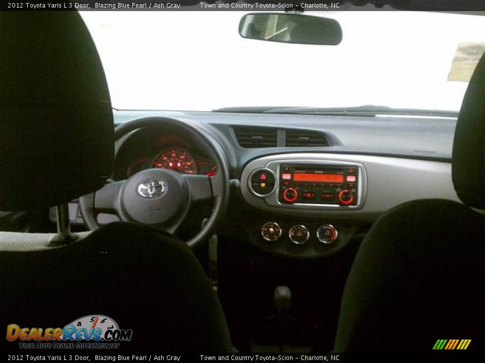 2012 Toyota Yaris L 3 Door Blazing Blue Pearl / Ash Gray Photo #7