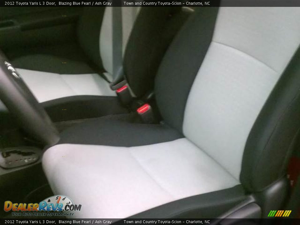 2012 Toyota Yaris L 3 Door Blazing Blue Pearl / Ash Gray Photo #10