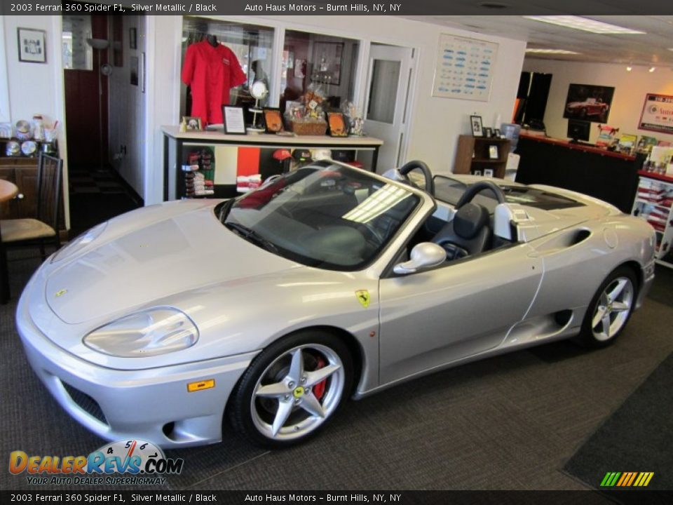 2003 Ferrari 360 Spider F1 Silver Metallic / Black Photo #3