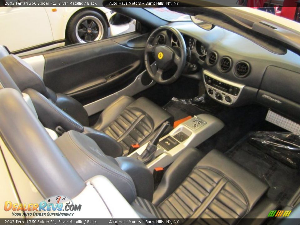 Black Interior - 2003 Ferrari 360 Spider F1 Photo #27