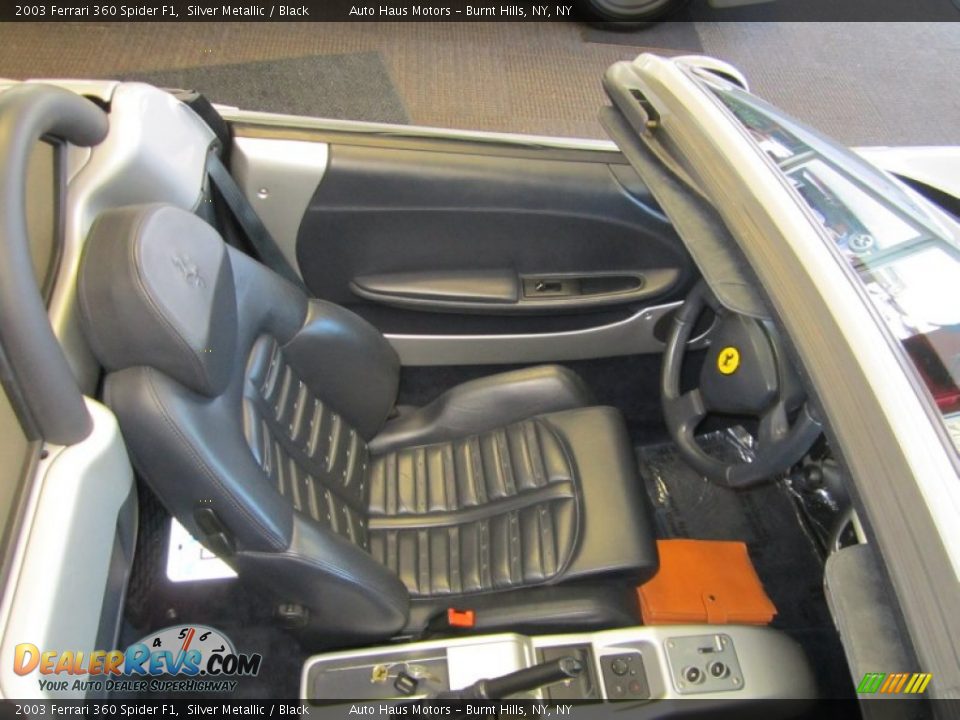 Black Interior - 2003 Ferrari 360 Spider F1 Photo #29