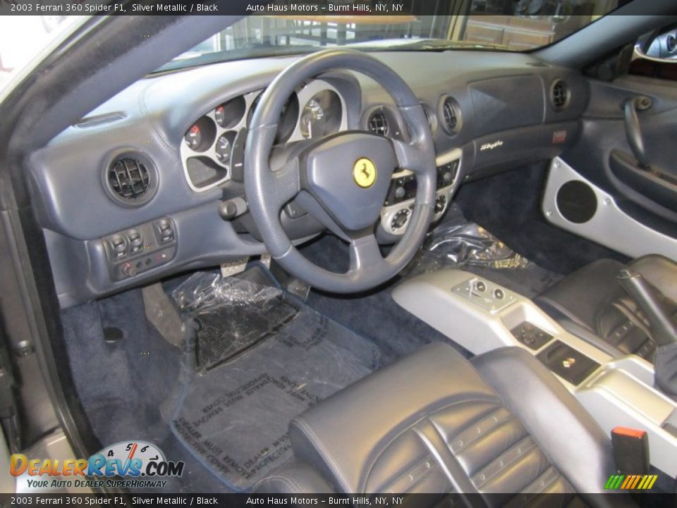 Black Interior - 2003 Ferrari 360 Spider F1 Photo #35