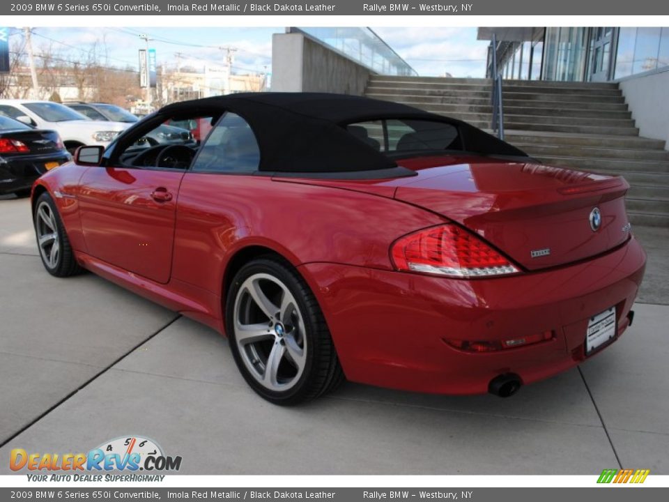 2009 BMW 6 Series 650i Convertible Imola Red Metallic / Black Dakota Leather Photo #4