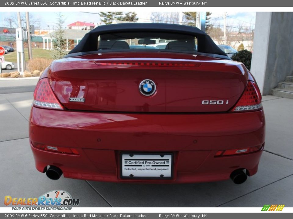 2009 BMW 6 Series 650i Convertible Imola Red Metallic / Black Dakota Leather Photo #5