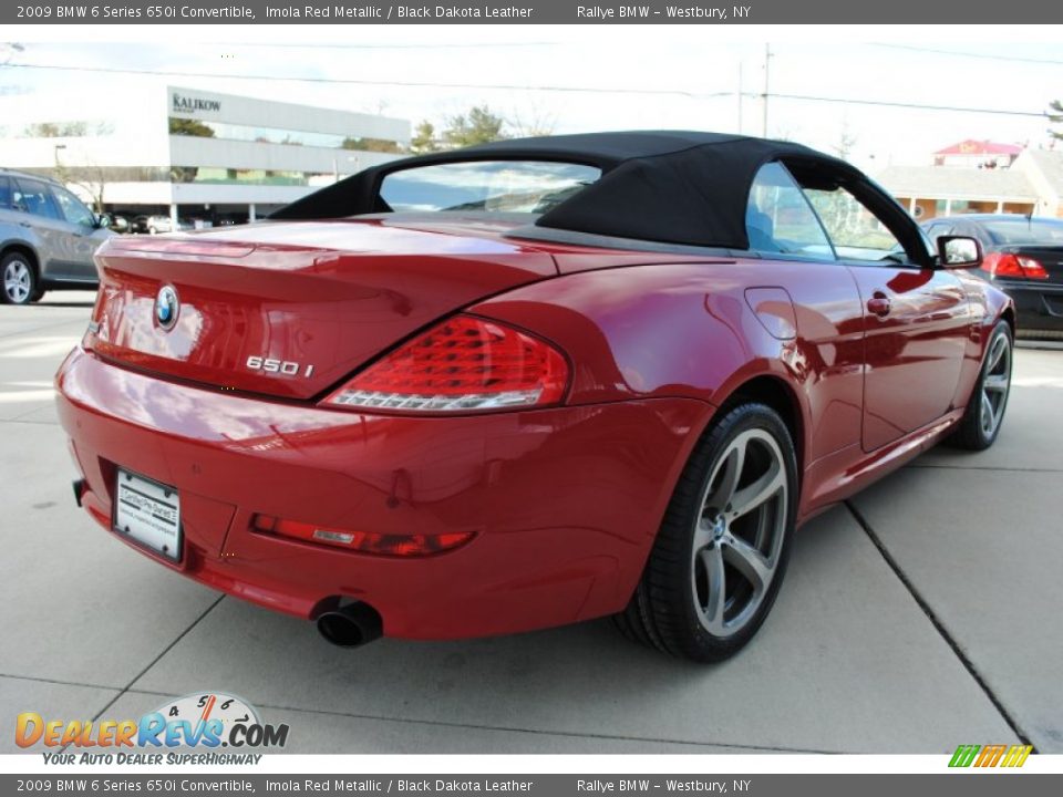2009 BMW 6 Series 650i Convertible Imola Red Metallic / Black Dakota Leather Photo #6