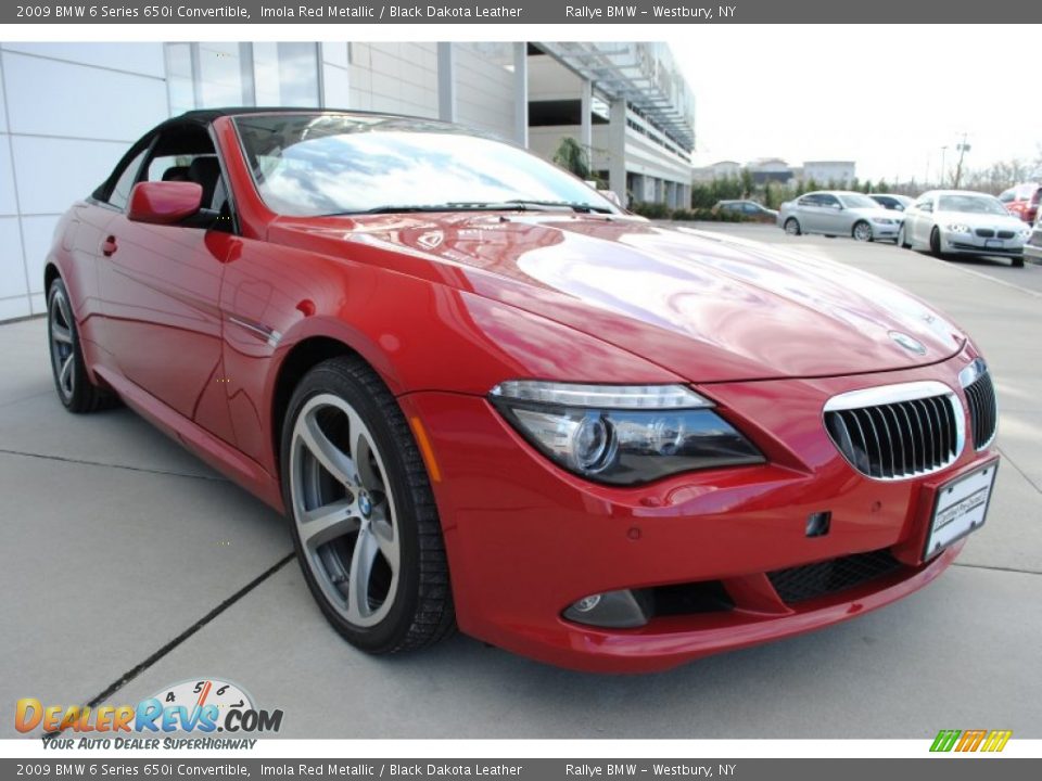 2009 BMW 6 Series 650i Convertible Imola Red Metallic / Black Dakota Leather Photo #7