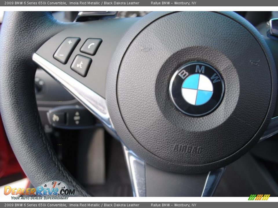 2009 BMW 6 Series 650i Convertible Imola Red Metallic / Black Dakota Leather Photo #14