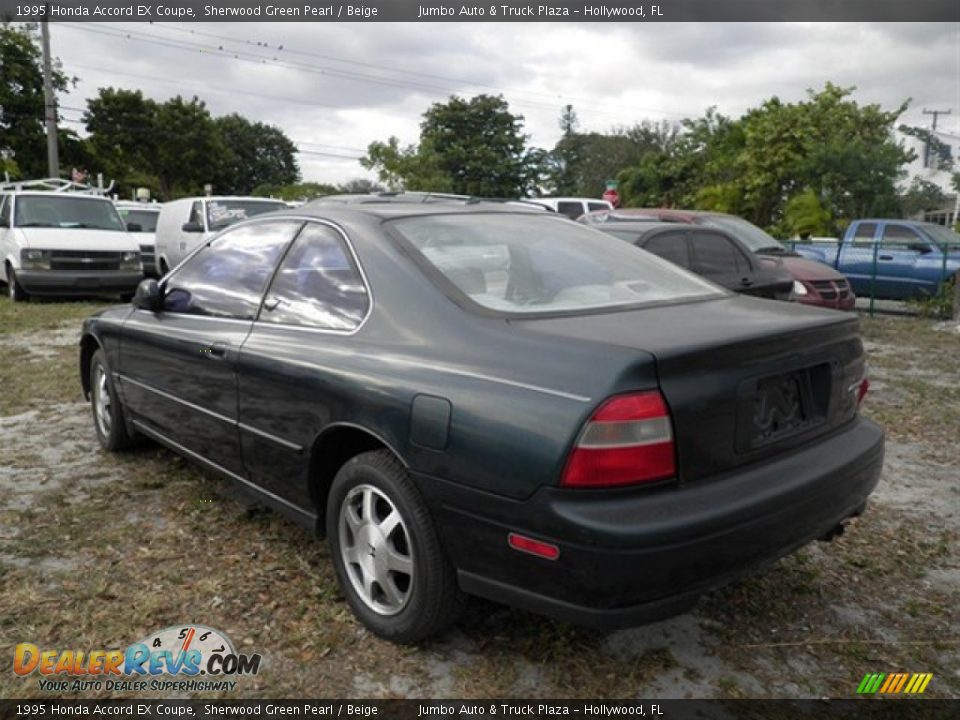 1995 Honda Accord EX Coupe Sherwood Green Pearl / Beige Photo #4