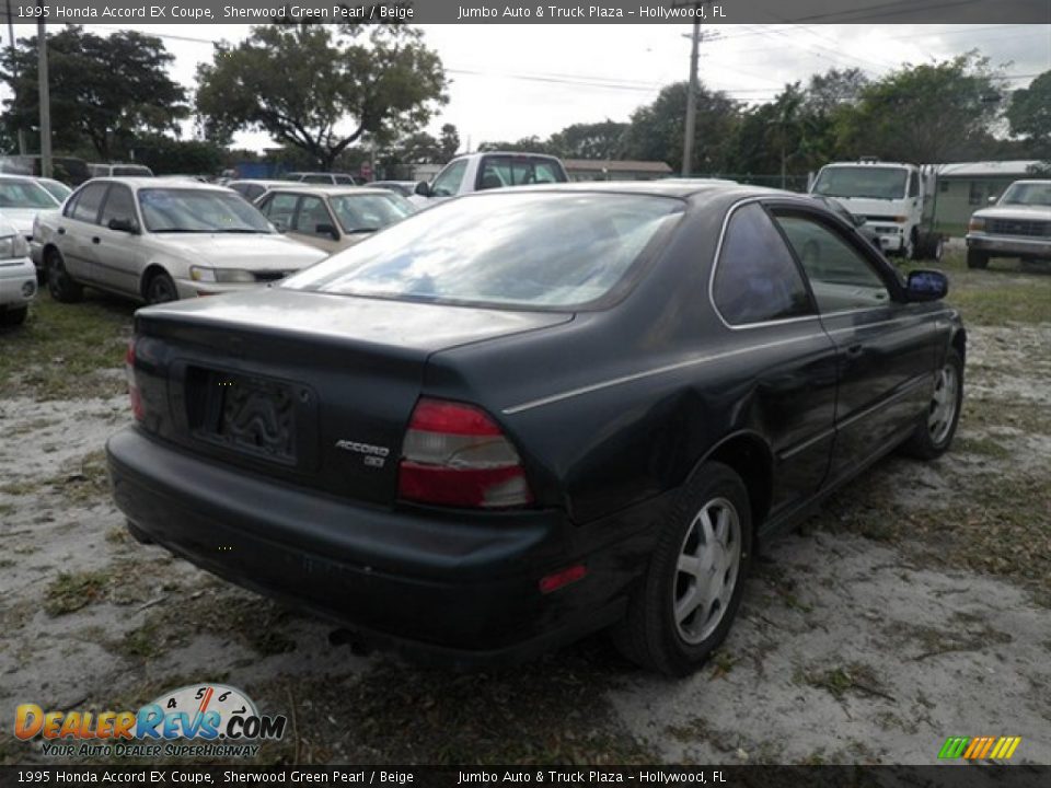 1995 Honda Accord EX Coupe Sherwood Green Pearl / Beige Photo #5