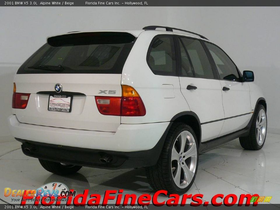 2001 BMW X5 3.0i Alpine White / Beige Photo #2