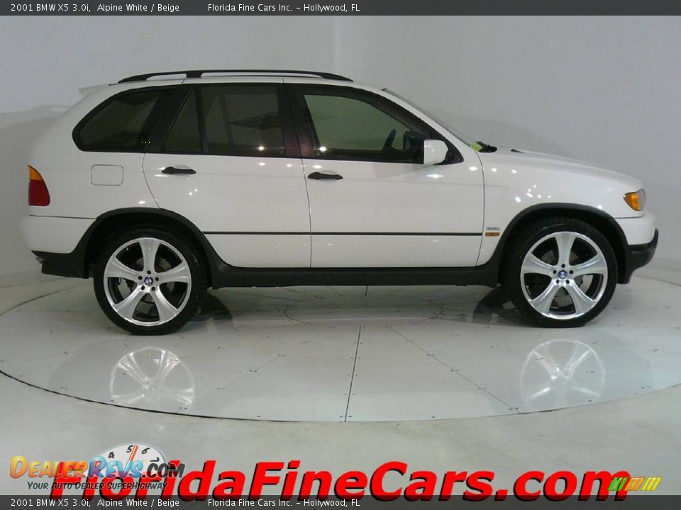 2001 BMW X5 3.0i Alpine White / Beige Photo #4