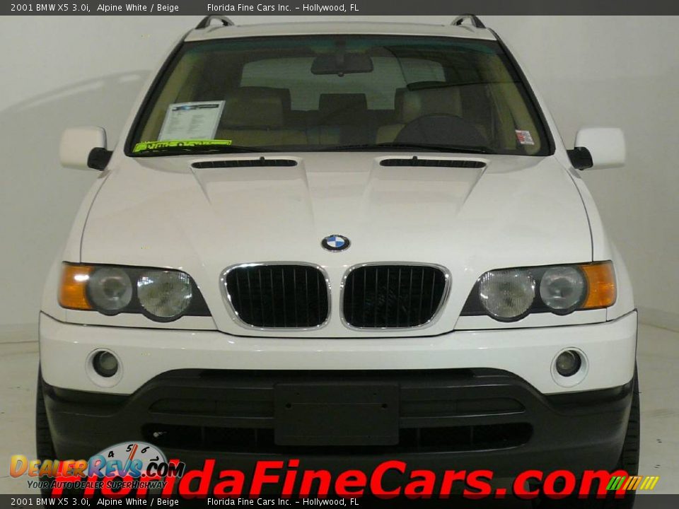 2001 BMW X5 3.0i Alpine White / Beige Photo #5