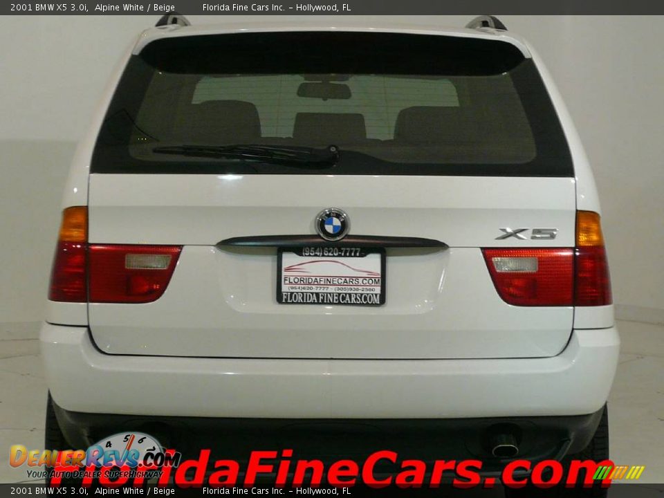 2001 BMW X5 3.0i Alpine White / Beige Photo #6