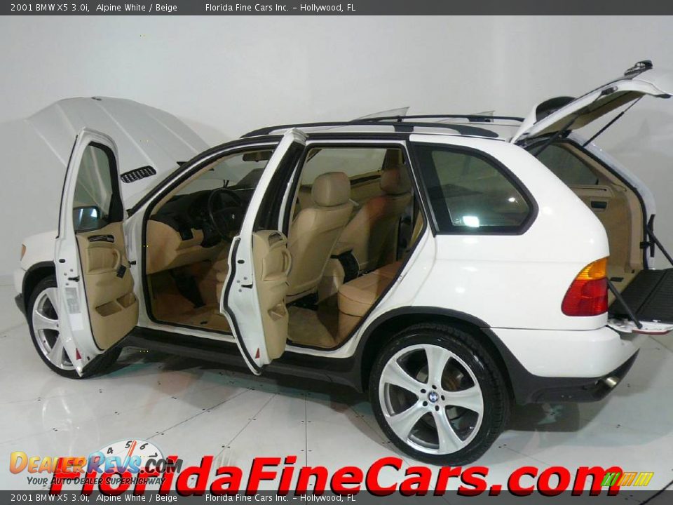 2001 BMW X5 3.0i Alpine White / Beige Photo #8